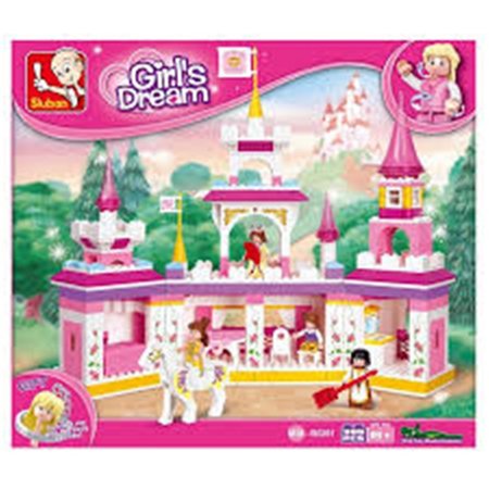SLUBAN Girls Dream Magical Castle Building Brick Kit 385 Pcs SL80784